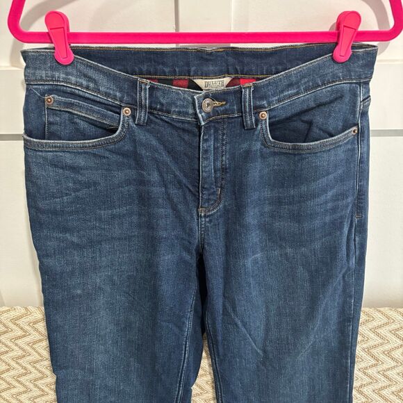 Duluth Trading Co Daily Denim Flannel Lined Straight Leg Jeans - Picture 7 of 11